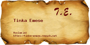 Tinka Emese névjegykártya