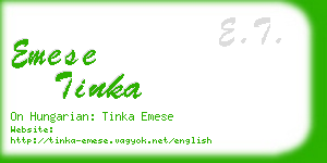 emese tinka business card